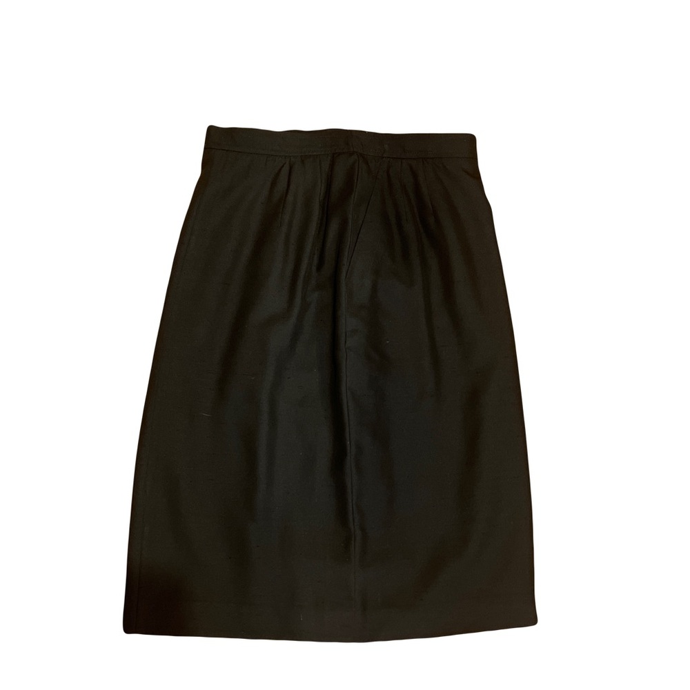 Yves Saint Laurent Black Silk Midi Skirt - Picture 2 of 3